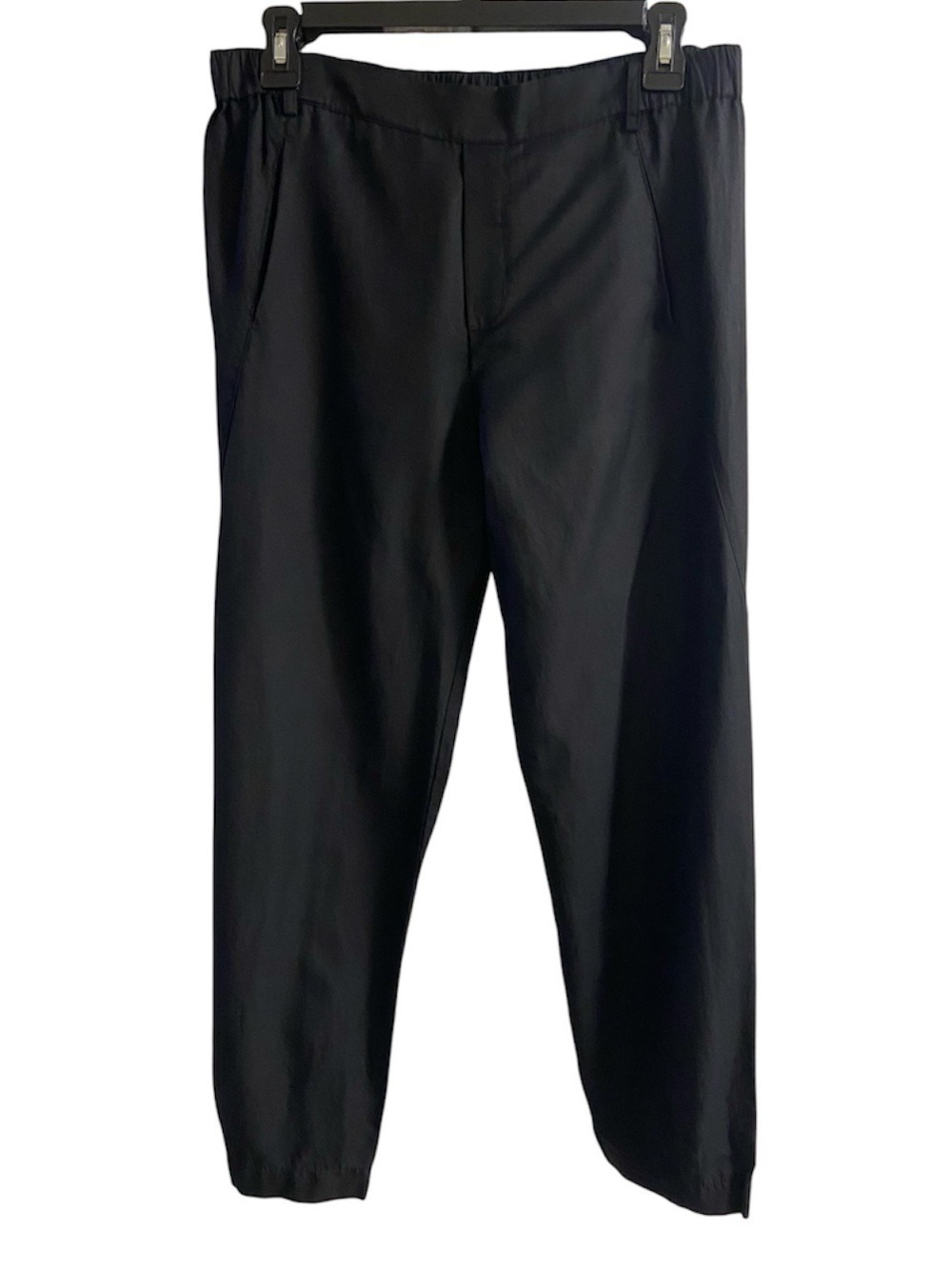 Vince Black Elastic Waist Jogger Pants Cupro Blend Women Medium NWT
